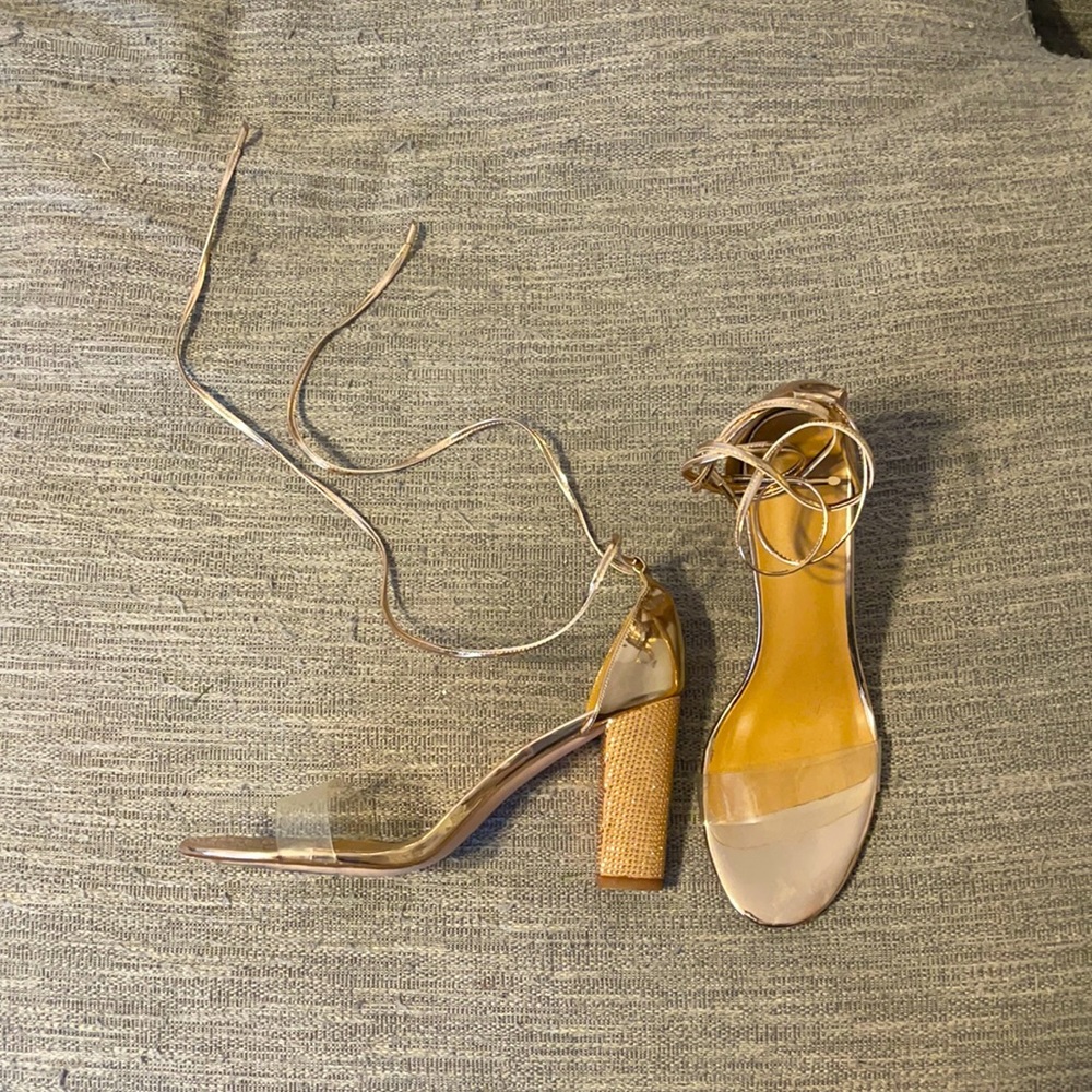 Wrap and Tie dazzled heels!